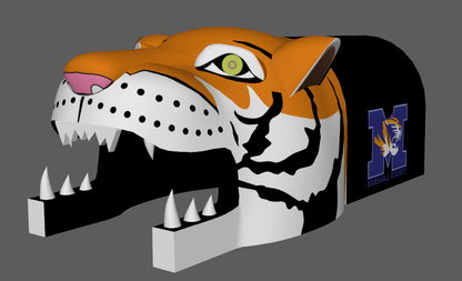 Inflatable Tiger Head Tunnels