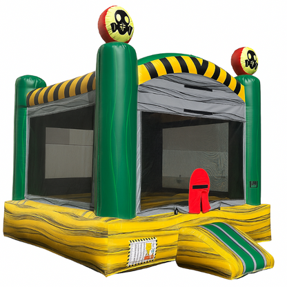 toxic themed bouncer side