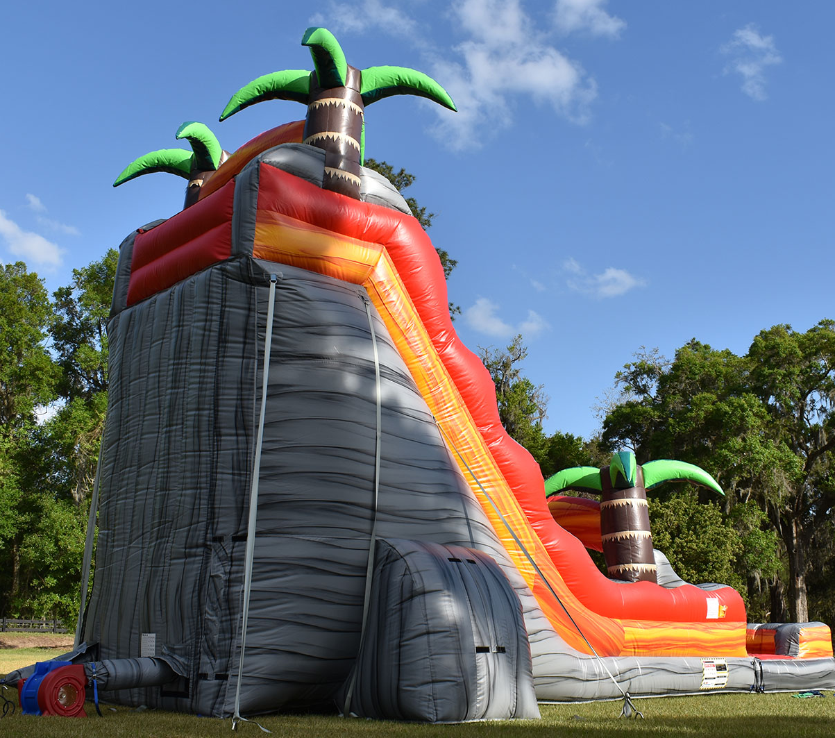 Tropical Jungle Inflatable Water Slide Back