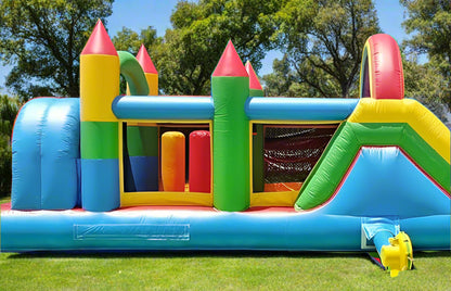 Wet/Dry Inflatable Obstacle Course With Pool