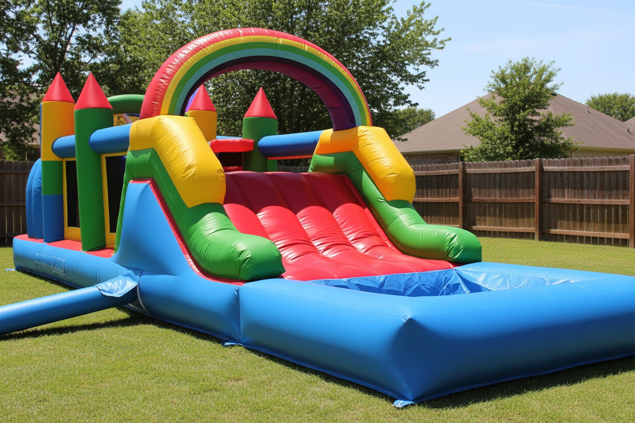 Large Opstical Course Inflatable Wet/Dry Inflatable Obstacle Course With Pool – inflatableisland.co