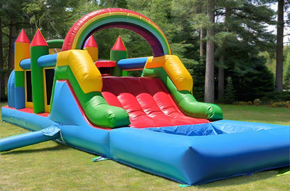 Wet/Dry Inflatable Obstacle Course With Pool