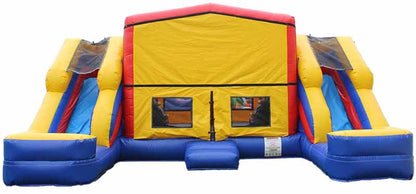 Commercial Bounce House With 2 Slides - Wet or Dry