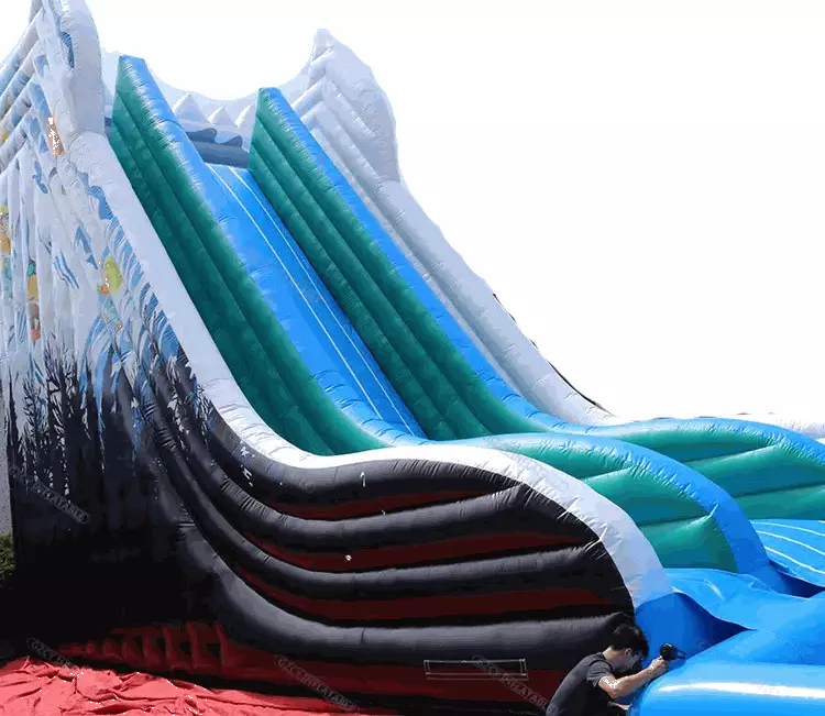 Large Inflatable Water Slide With Pool