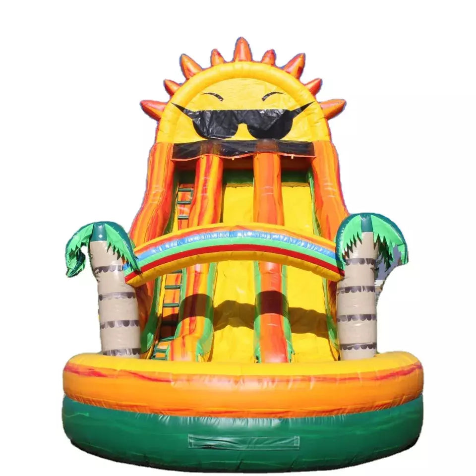 Sun Inflatable Water Slide 2 Lanes