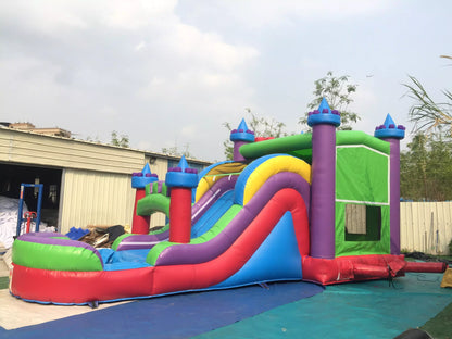 Inflatable Castle Bounce House With Slide and Pool