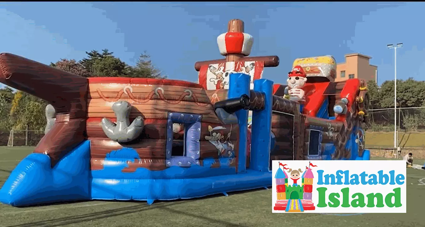 Inflatable Pirate Ship Obstacle Course