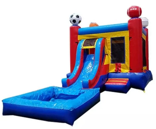 Sports Jumping House With Small Slide and Pool