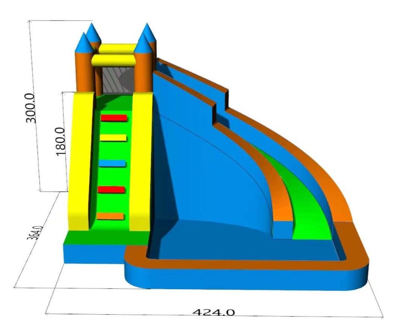 Small Inflatable Slide With Poo Mockup 1