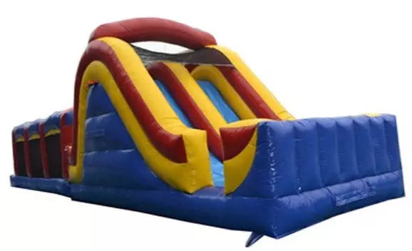 Extreme Dual Challenge Inflatable Obstacle Course Slides