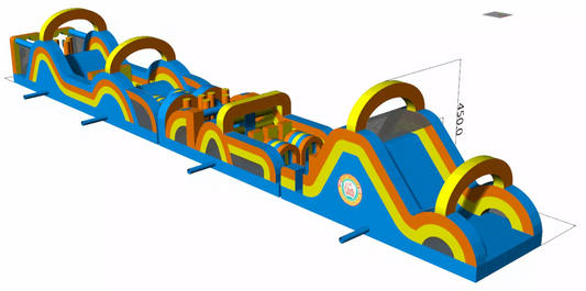 Custom 90ft Inflatable Obstacle Course