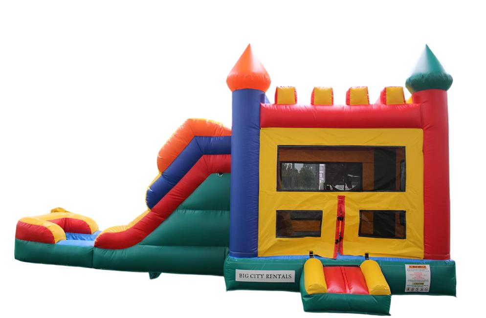 Inflatable castle hot sale and slide