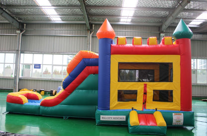 Wet or Dry Castle Inflatable Bounce House With Slide