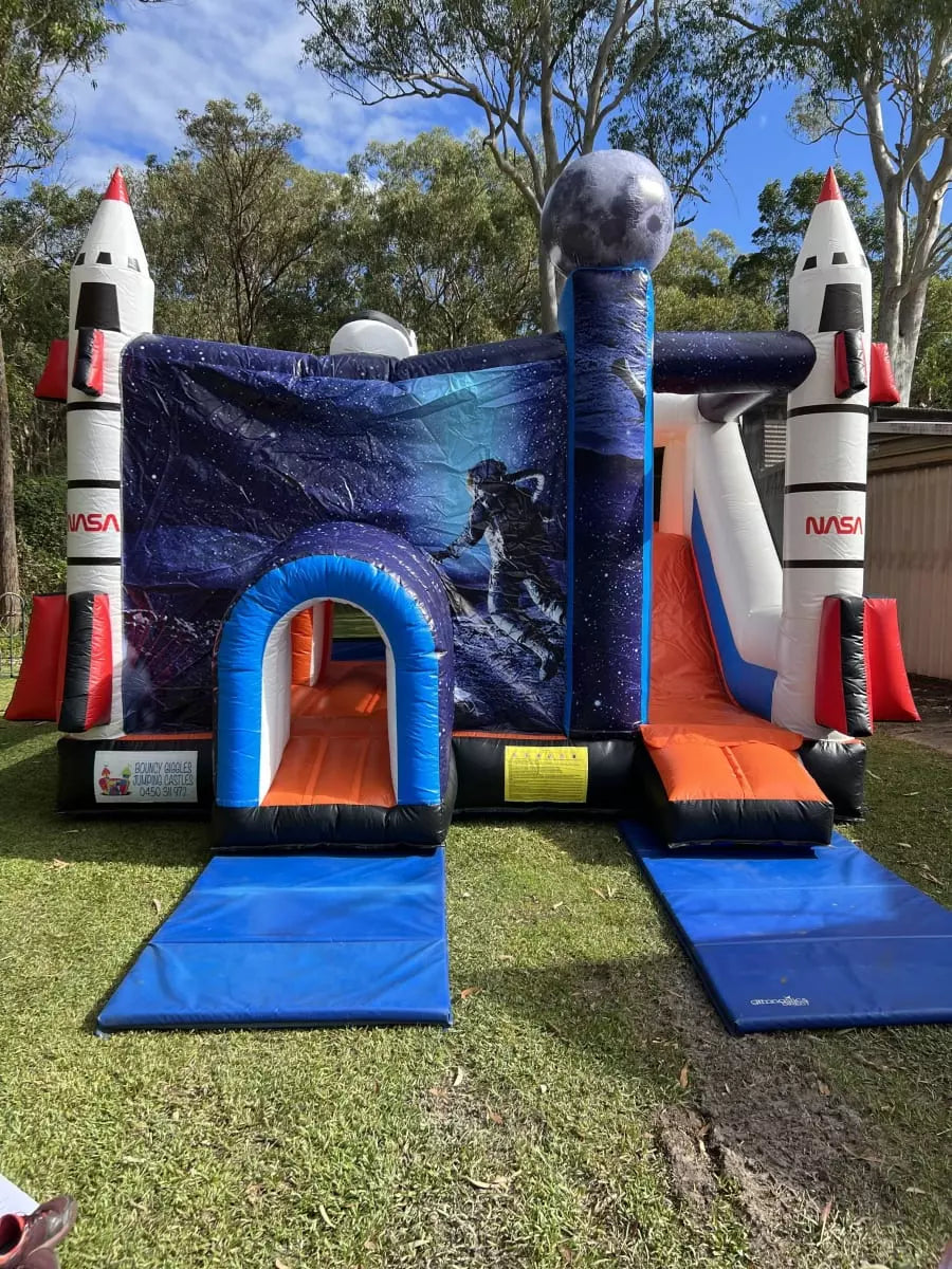 Inflatable Riding Space Shuttle Space Shuttle Bounce House With Slide – inflatableisland.co