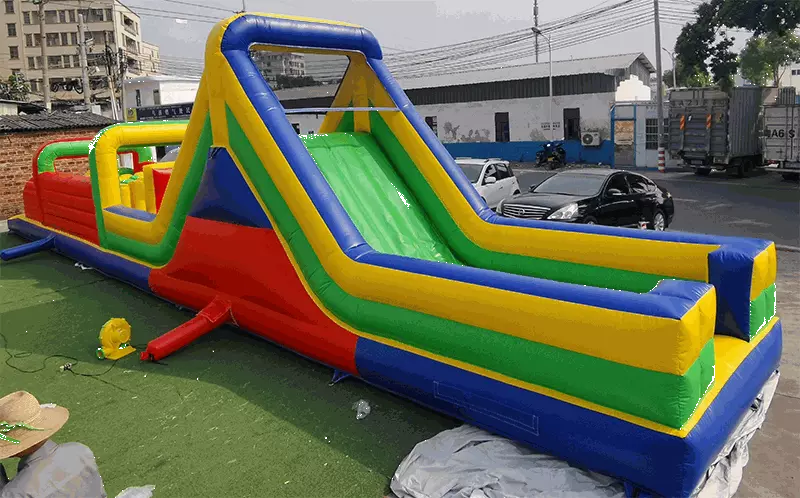 52ft Shapes Inflatable Obstacle Course Slide