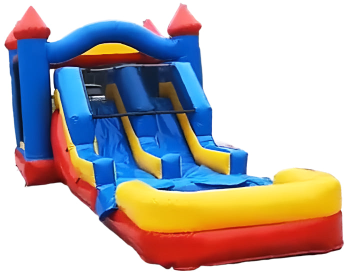 Inflatable Double Ride Inflatable Double Slide Bounce House Combo – inflatableisland.co