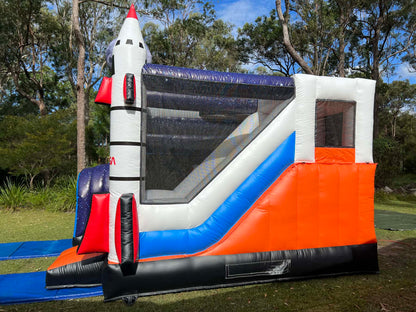 Space Shuttle Bounce House With Slide