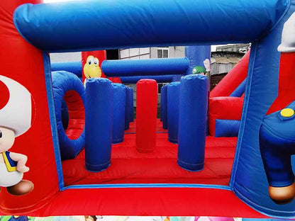 Mario Bros Inflatable Obstacle Course Inside