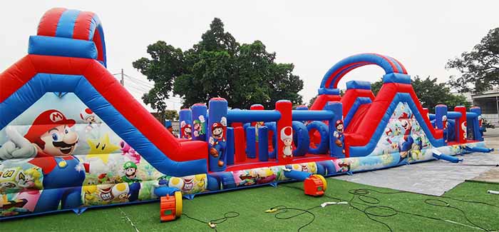 Large Mario Bros Inflatable Obstacle Course
