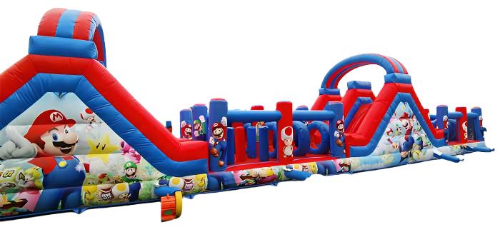 Large Mario Bros Inflatable Obstacle Course