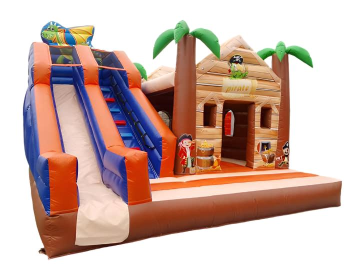 Pirate Jungle Inflatable Bounce House With Slide