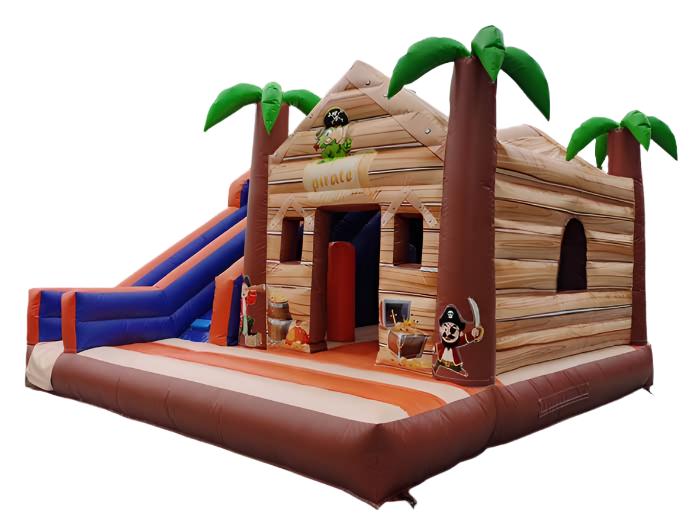 Pirate Jungle Inflatable Bounce House With Slide