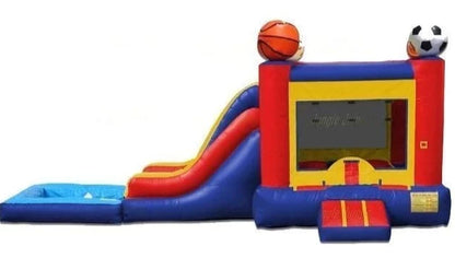 Sports Bounce House With Small Slide and Pool