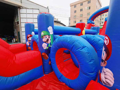 Mario Bros Inflatable Obstacle Course Inside