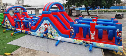 Mario Bros Inflatable Obstacle Course Large