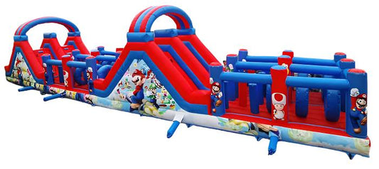 Mario Bros Inflatable Obstacle Course Large