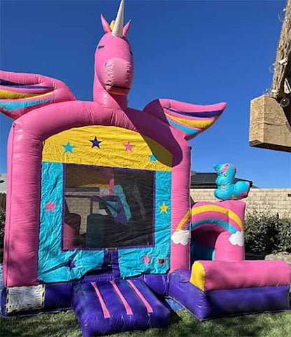 Unicorn Bounce House With Slide
